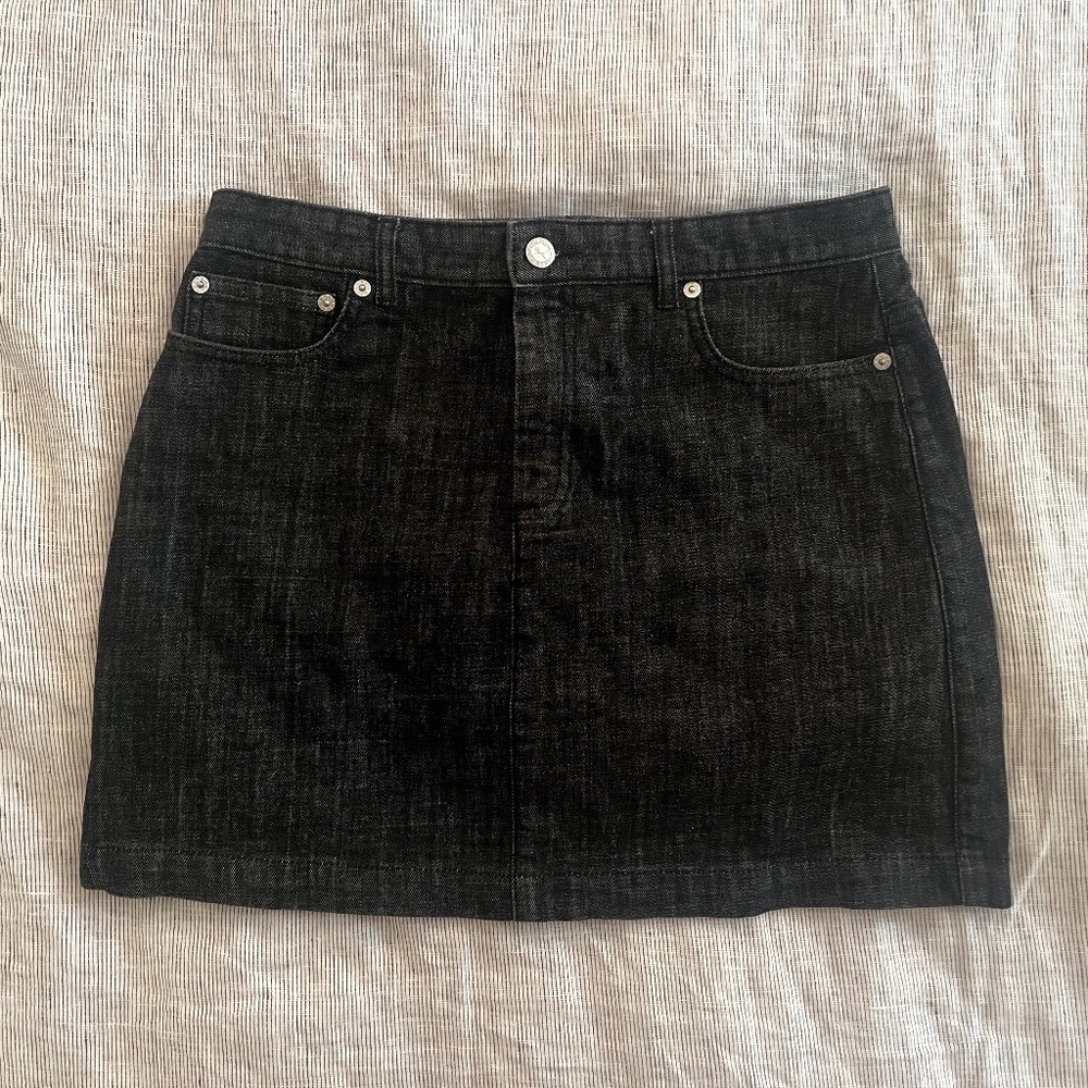APC Paris Black Denim Skirt